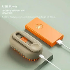 Steamy Dog Brush Electric Spray Cat Hair Brush 3 in1