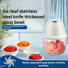 TINSOL 350ML Food Chopper Electric Meat Grinder Garlic Masher USB Multifunction Slicer Blender Kitchen Food Processor