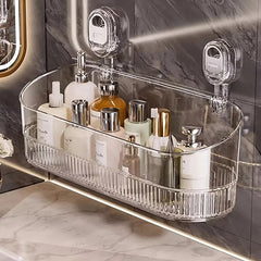 No-Drill Bathroom Suction Storage Box Large Capacity Multi-Functional