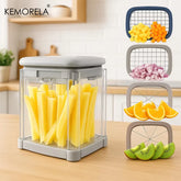 Multifunctional Manual French Fry Cutter with Replaceable Blades for Kitchen