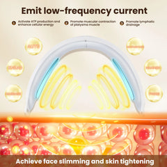 Facial Lifting Device 5-Modes Massager Face Lifting Slimming Machine Skin Care Belt EMS Double Chin Reducer V Shape BeautyDevice
