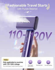Portable Travel Steamer for Clothes - 1200W Handheld Fabric Wrinkle Remover, Fast Heat-up Garment Steamer