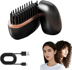 Mini Hair Straightening Comb Wireless Charging Portable