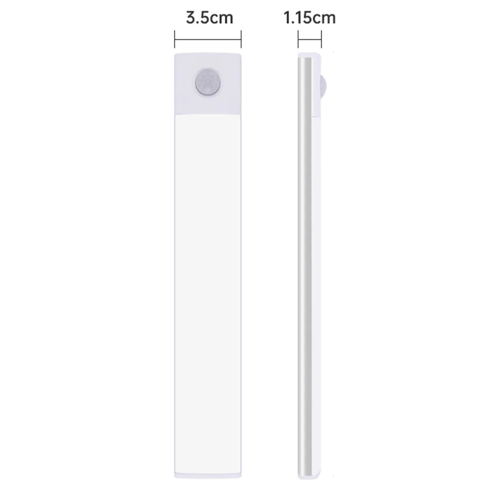 Cabinet Light USB Rechargeable Motion Sensor Led Light For Kitchen Wardrobe Cabinet Lighting 10cm/20cm/40cm/60cm LED Night Light